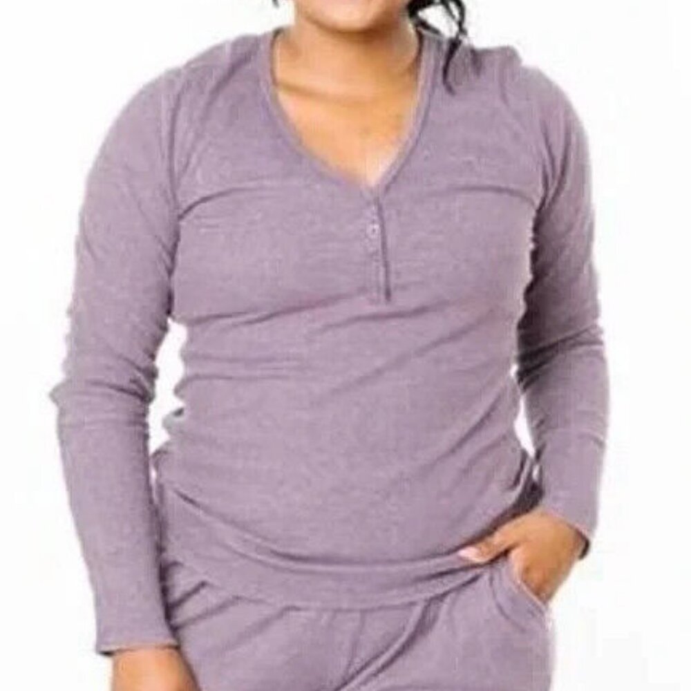 ZYIA | Thermal Purple Waffle Top